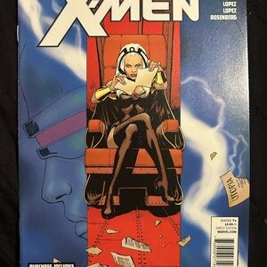 Marvel X-Men Comic Cover - Blue, Red, Black, White